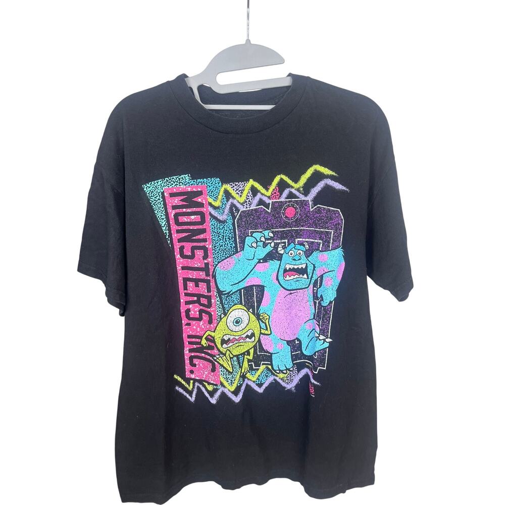 Monsters Inc Sully Mike Graphic Tee — Women’s Est Large Black Retro Style